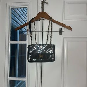 Black and Gold Chain Shoulder Bag